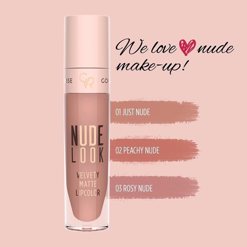 Golden Rose Nude Look Velvety Matte Lipcolor – 01