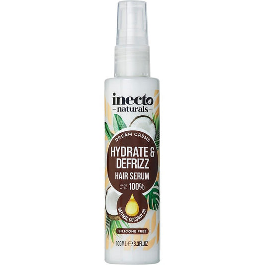 Inecto Naturals Dream Crème Hydrate & Defrizz Hair Serum à la Noix de Coco