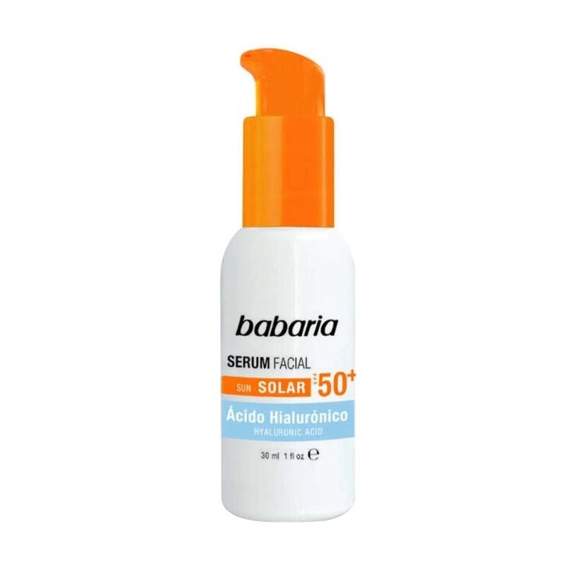 Babaria Sérum Solaire Visage à l'Acide Hyaluronique SPF 50+