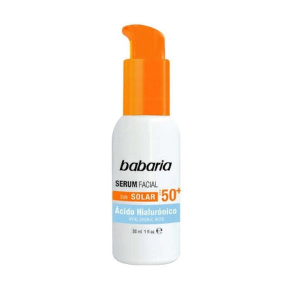Babaria Sérum Solaire Visage à l'Acide Hyaluronique SPF 50+