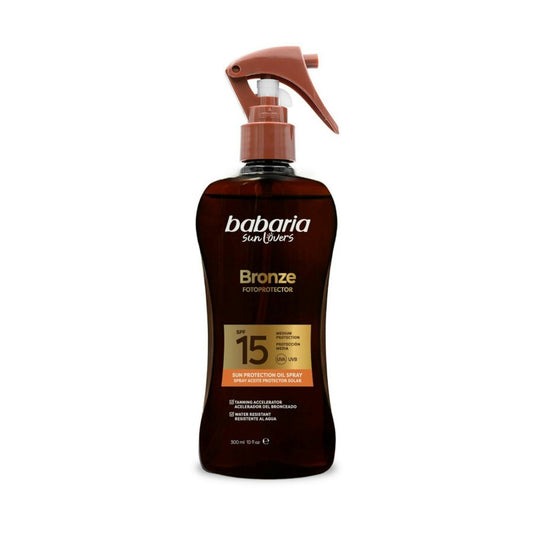Babaria Bronze Spray Huile Solaire Protectrice Monoï de Tahiti SPF 15