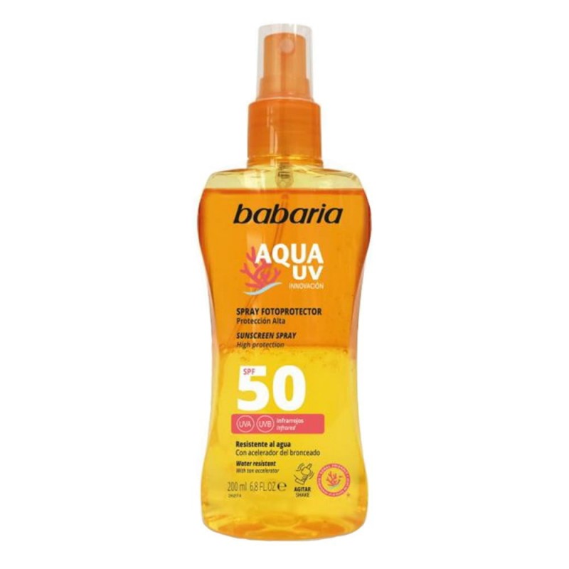 Babaria Spray Solaire Biphase Peaux Sensibles SPF 50